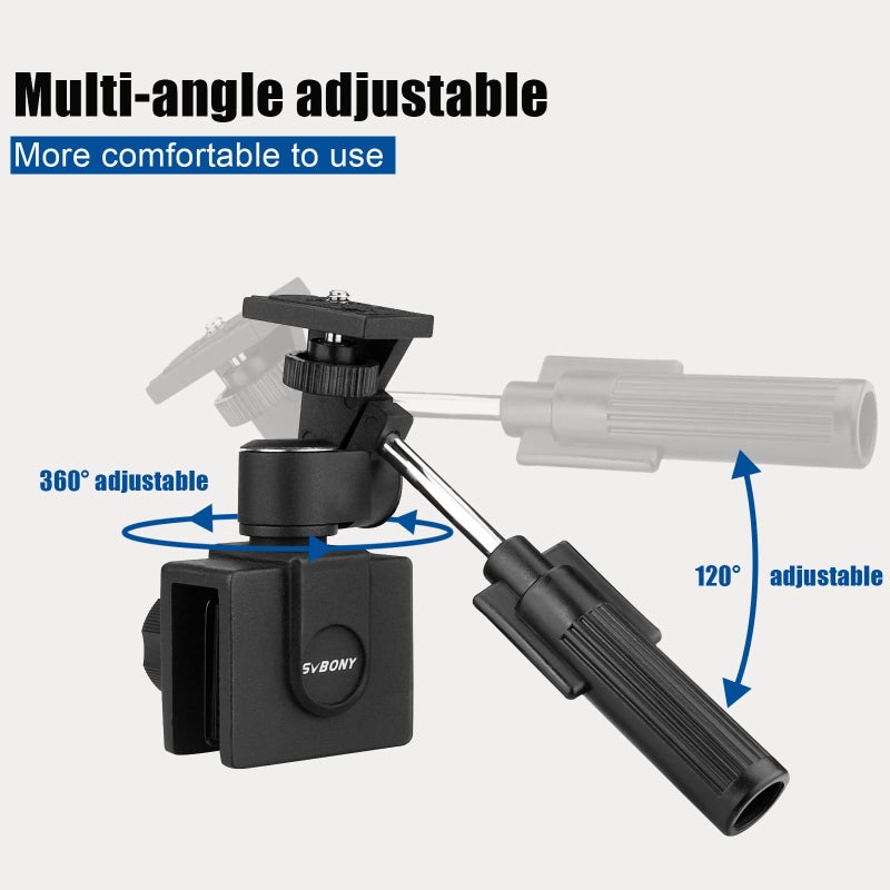 SVBONY SV126 Car Window Mount Adjustable Vehicle Clamp Mount Compact for Spotting Scope Monocular Binocular Telescope SLR Camera with Mounting Thread - Image 2